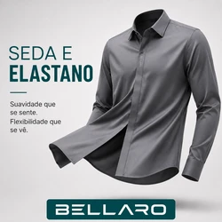 [Leve 5 e Pague 3] Camisa Masculina Elite em Seda Gelada com Elastano | Conforto e Estilo Premium