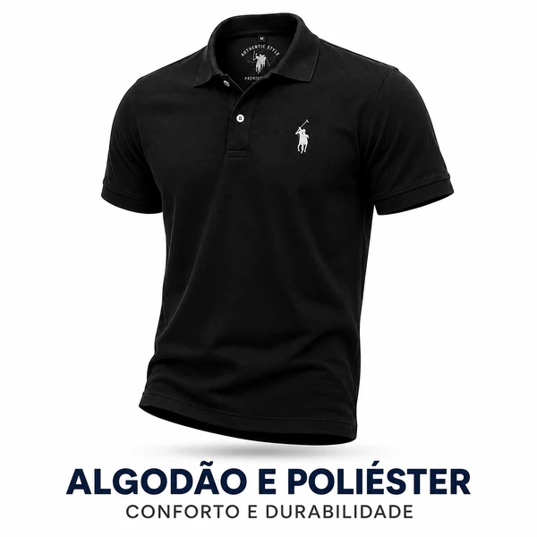 [Leve 5 e Pague 3] Camisa Polo Masculina Legion em Algodão e Poliéster | Elegância e Conforto