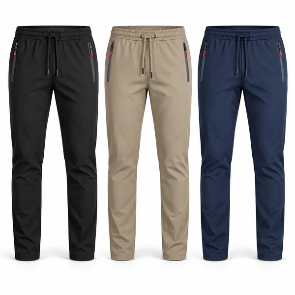 [Compre 2 Leve 3] Calça Masculina Tática Jogger | Conforto com Bolsos de Zíper e Ajuste na Cintura