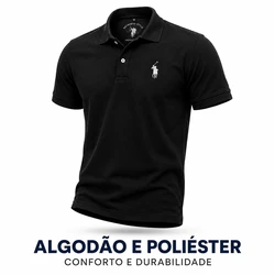 [Leve 5 e Pague 3] Camisa Polo Masculina Legion em Algodão e Poliéster | Elegância e Conforto
