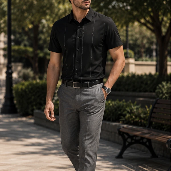 [Leve 5 e Pague 3] Camisa Masculina Varion em Seda Gelada e Poliéster | Frescor, Conforto e Estilo